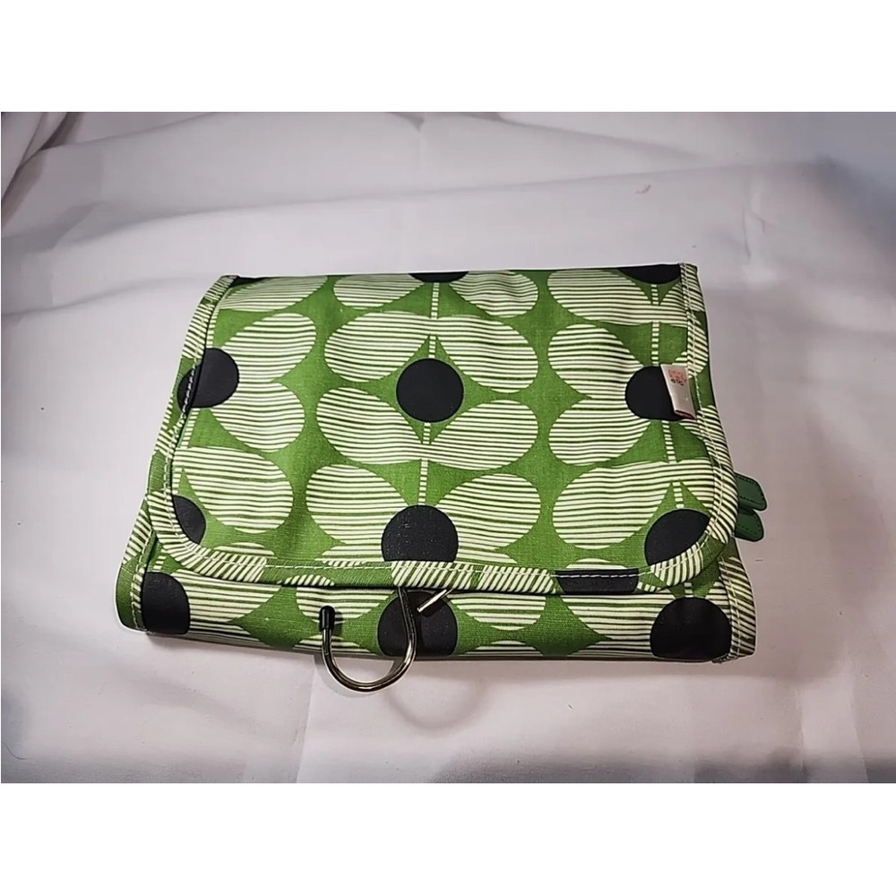 Orla Kiely Green Floral Hanging Travel Toiletry Organizer Makeup Cosmetic Bag
